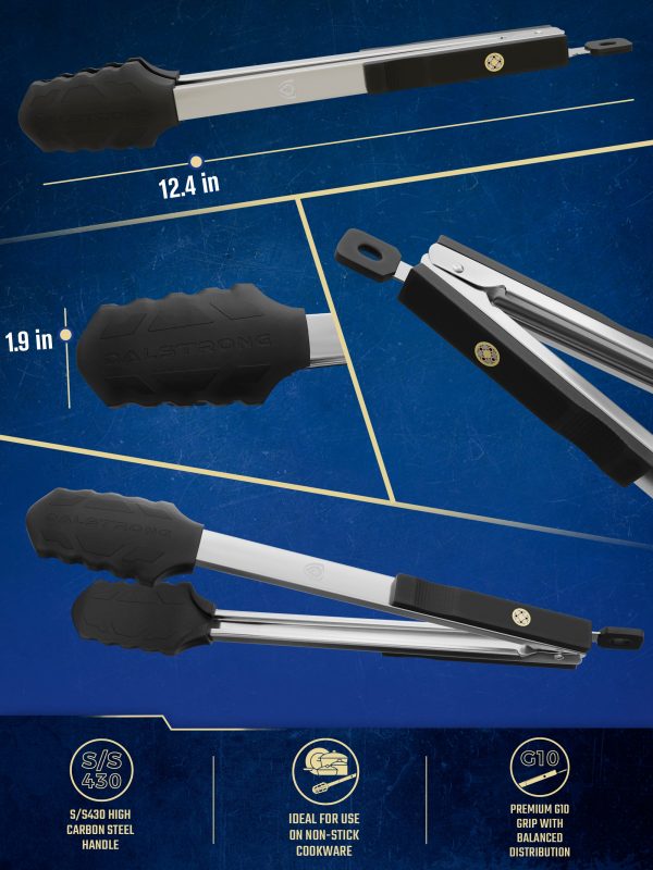 Food Tongs 12  | Scalloped Silicone Tips | Dalstrong © on Sale - Image 2