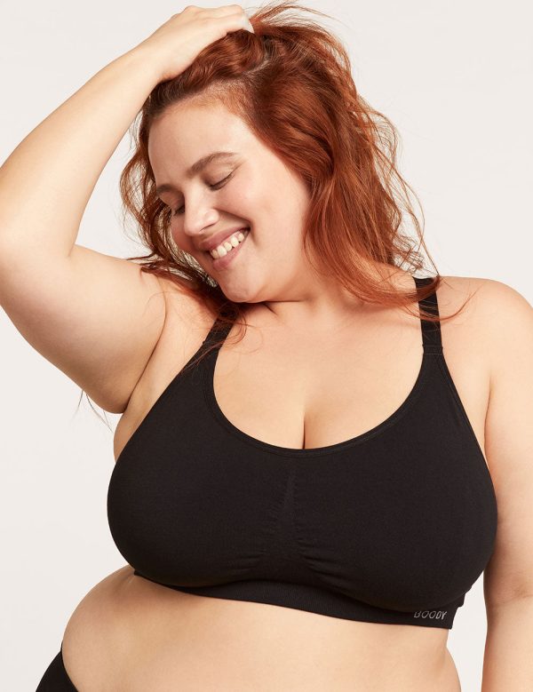 Full Bust Wireless Racerback Bra - Black Online - Image 4