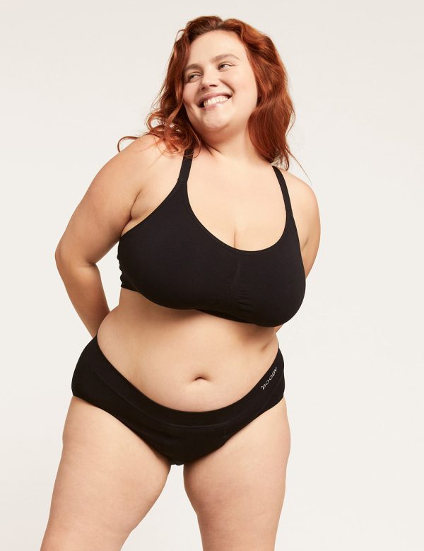 Full Bust Wireless Racerback Bra - Black Online - Image 3