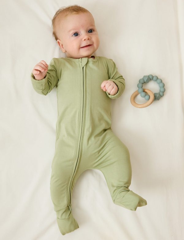 Baby Long Sleeve Romper - Sage Online - Image 2