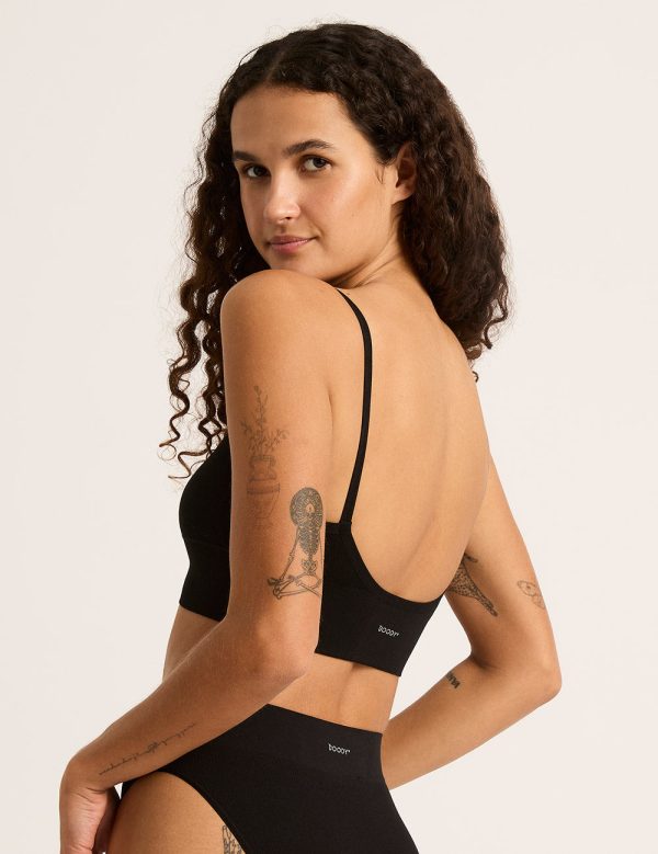 LYOLYTE Ribbed Low Back Bra - Black For Cheap - Image 2