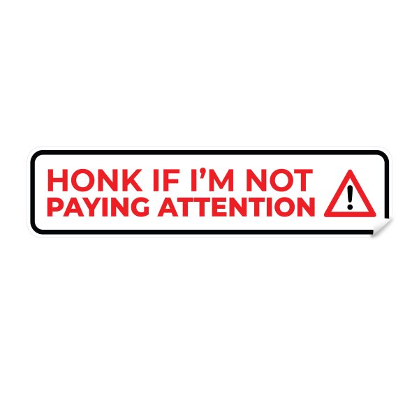 RC Attention Bumper Sticker Supply
