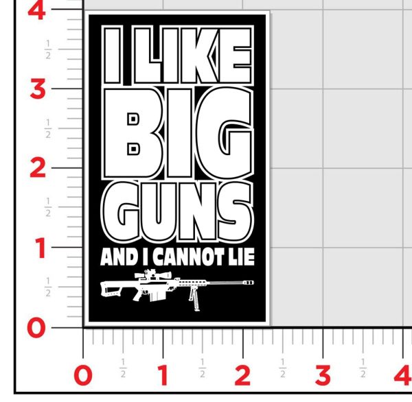 I Like Big Guns Sticker For Cheap - Image 2