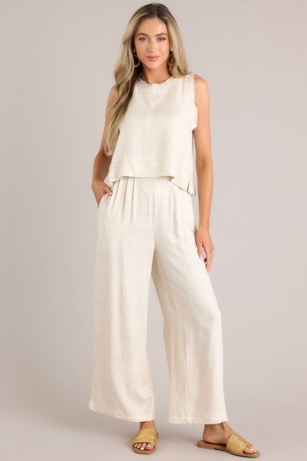 Shoreline Stroll Oatmeal Tank Online Hot Sale - Image 4
