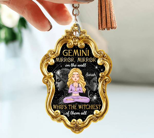 Mirror On The Wall Who s The Witchiest Of Them All Zodiac Personalized Acrylic Keychain, Zodiac Sign Astrology Gifts for Her - AK013PS14 Online - Image 3