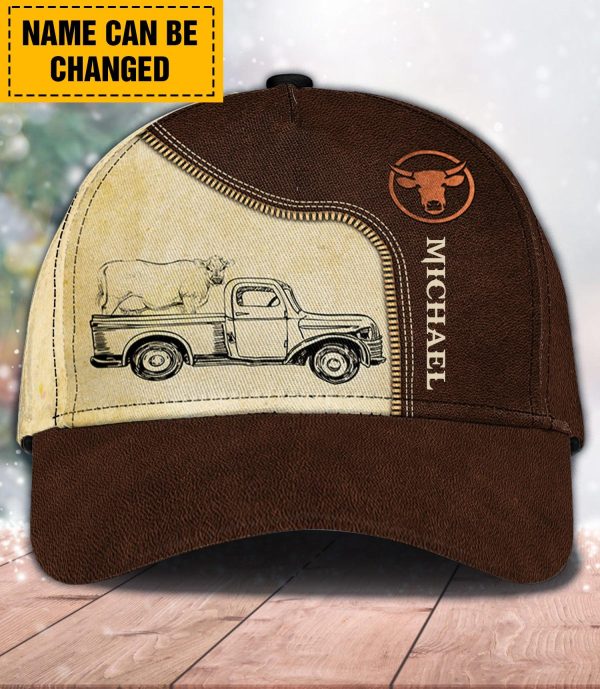 Personalized Cow Classic Cap, Personalized Gift for Farmers, Cow Lovers, Chicken Lovers - CP687PS06 Hot on Sale